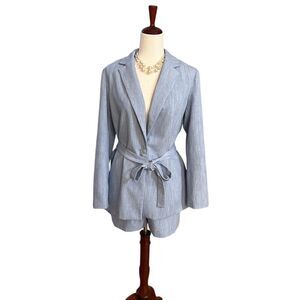 Nine West Women’s M blue Blazer & Shorts Business Set NEW